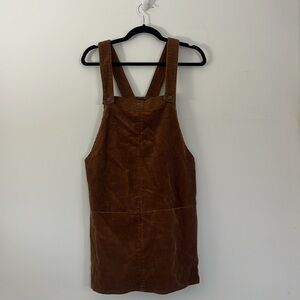 Adorable Zara overall brown corduroy dress